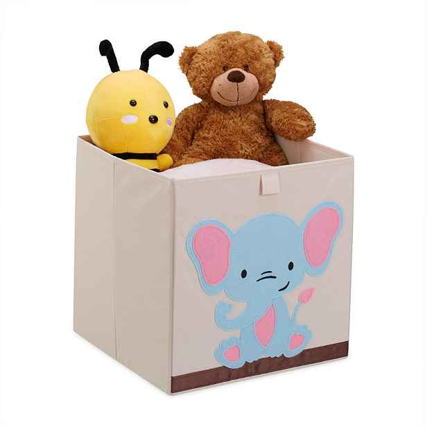 Relaxdays BOX Béžová Modrá skládací