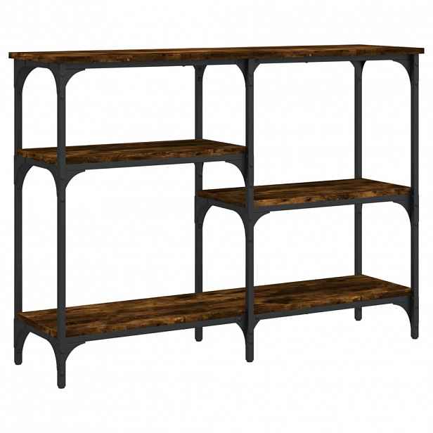 vidaXL Konzolový stolek kouřový dub 102 x 29 x 75 cm kompozitní dřevo