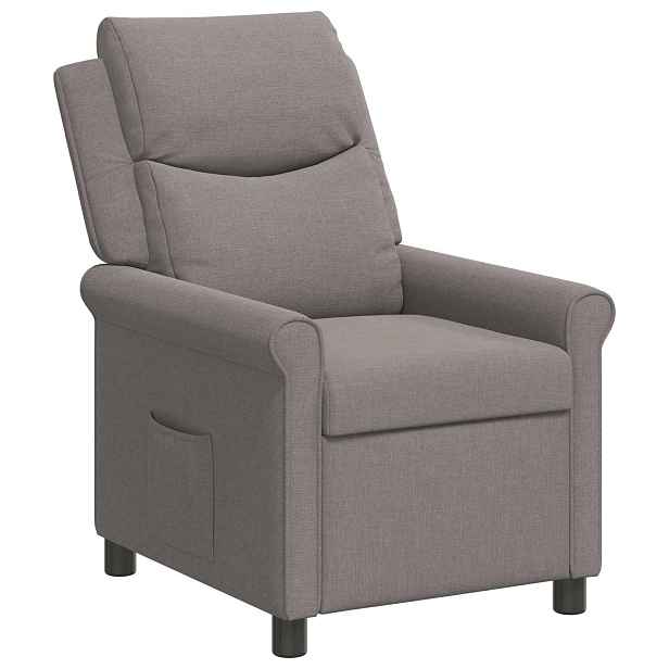 vidaXL Polohovací křeslo Taupe 69 x 93 x 102 cm Textil