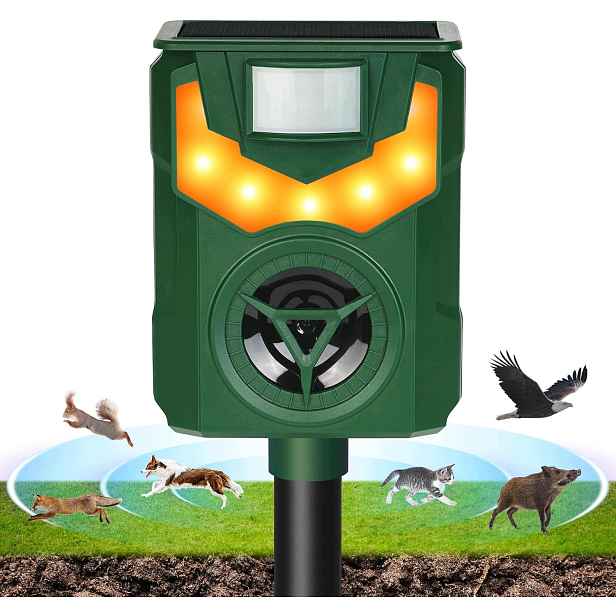 Ultrazvukový Odpazovač Zvířat S Pir Senzorem A Led