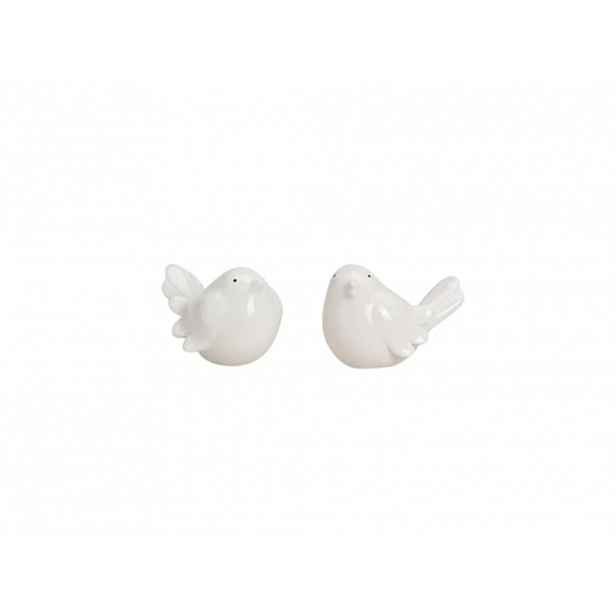 Keramický ptáček BIRDAMIC 9 cm - více variant Barva: Bílá