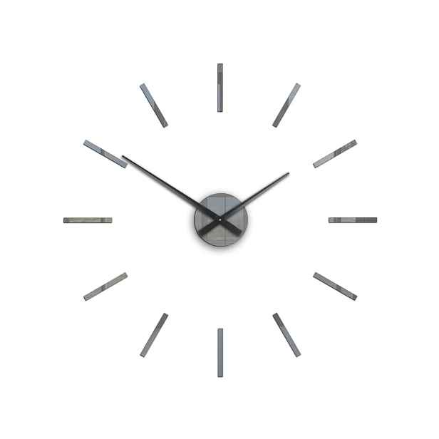 ModernClock Nástěnné samolepící hodiny Solo 65 cm šedé