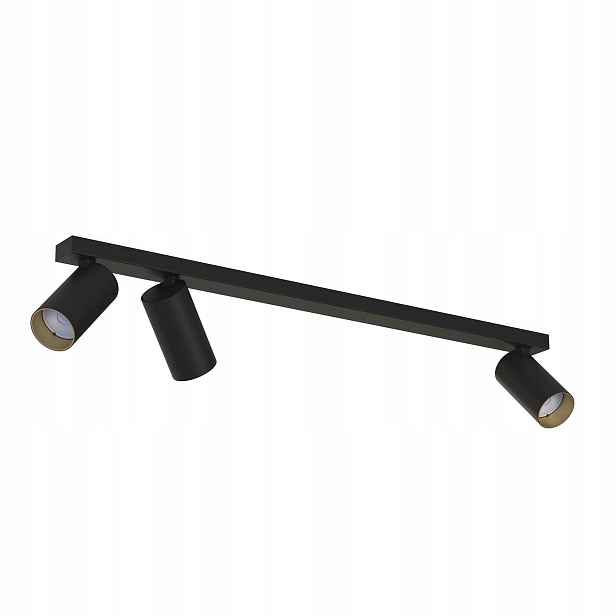 Stropní nástěnná lampa černá zlatá lišta 85 cm 3 body Mono Nowodvorski
