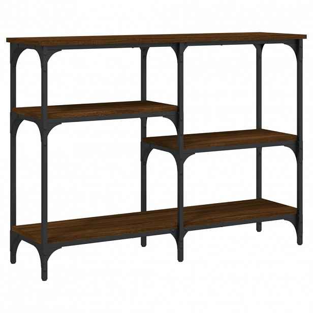 vidaXL Konzolový stolek hnědý dub 102 x 29 x 75 cm kompozitní dřevo