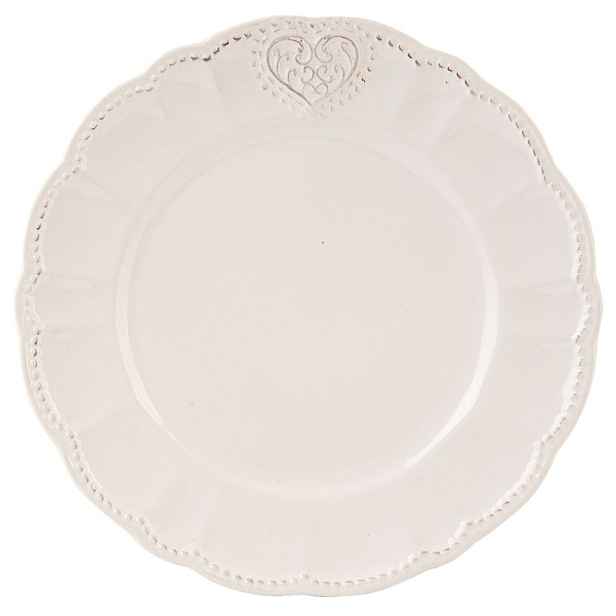 Dezertní keramický talíř Heart - Ø 21 cm Clayre & Eef