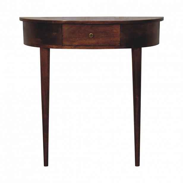 Artisan Furniture KONZOLA bez zadní stěny, smontovaná, v odstínu kaštan, 1 zásuvka, tmavě hnědá