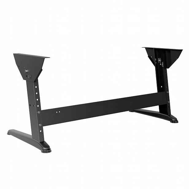 Rám psacího stolu dvoumístný, nastavitelná výška úhlu, černý, ergonomický
