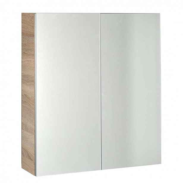 Aqualine Vega - Zrcadlová skříňka 60x70x18 cm, dub platin VG860