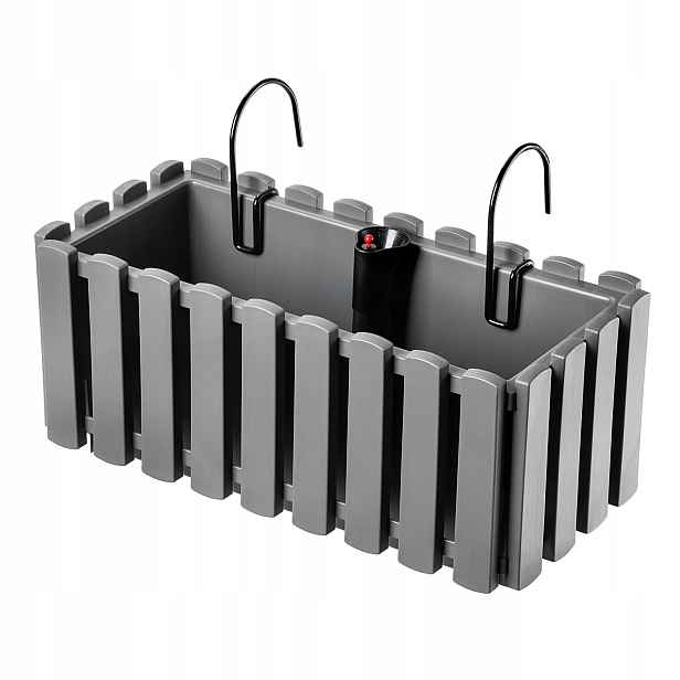 Balkonový Truhlík Květináč Držáky 38 Cm Šedá
