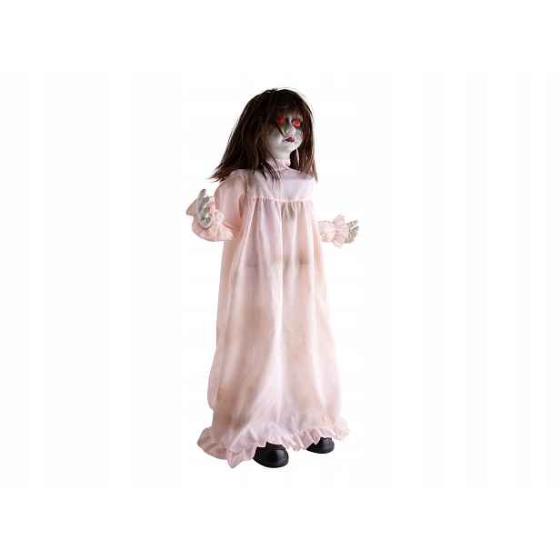 Dekorace strašidelná holčička 90 cm Halloween Anabell strašidlo