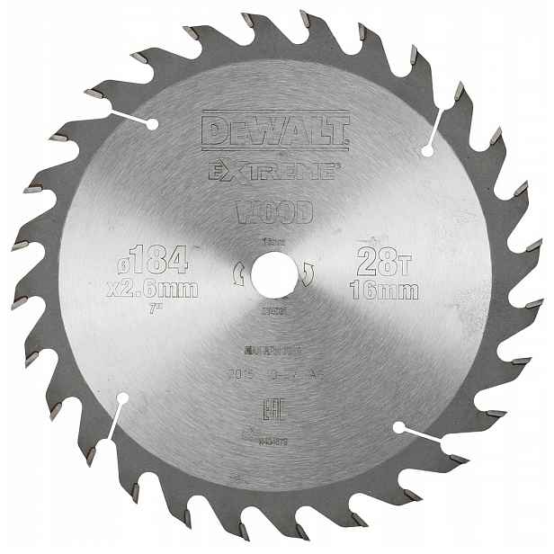DeWalt DT4031 pilový kotouč na dřevo Mdf 184x16 mm 28z