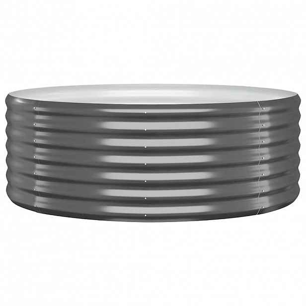 vidaXL Vyvýšený záhon pozinkovaná ocel 100x100x36 cm antracitový