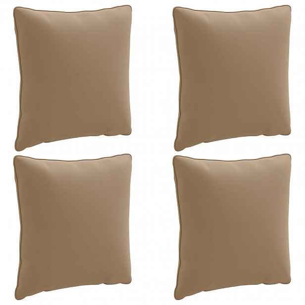 vidaXL 4-dílné zádové polstrování PUTTEN 4 pcs 100% polyester Taupe