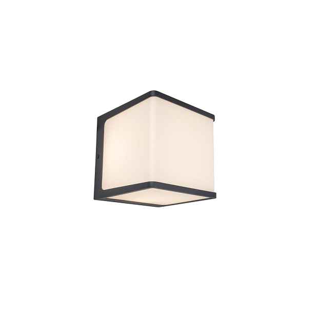 Fasádní lampa venkovní nástěnné Led kostka 15x15x15 cm antracit Lutec