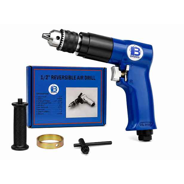 Pneumatická vrtačka Brown 1/2" Reversible Air Drill 750 Rpm Nová