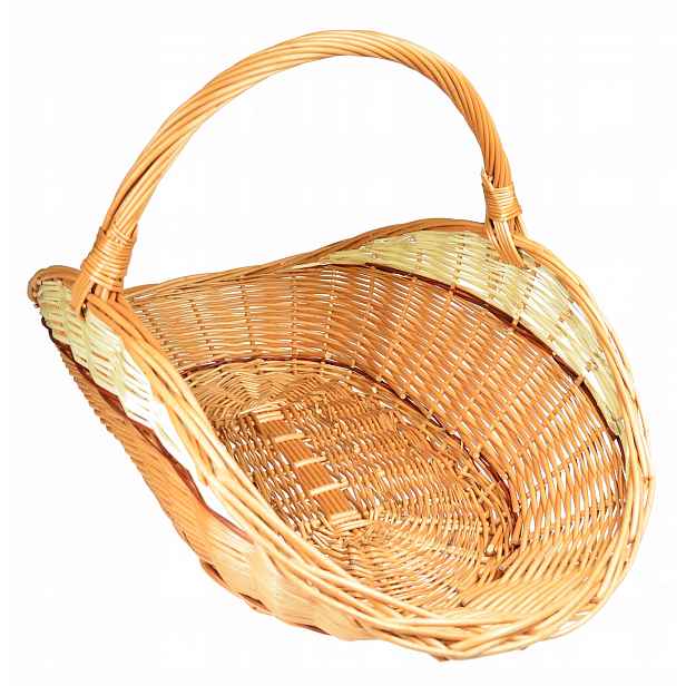Proutěný košík na dřevo do krbu 61 cm
