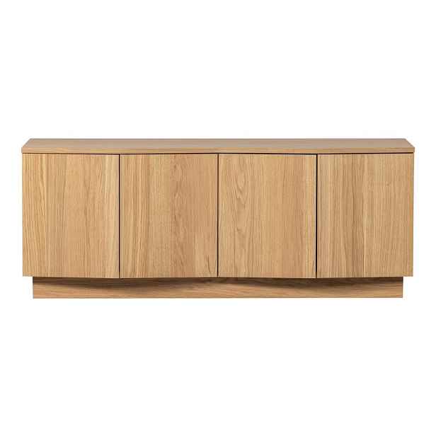 TV stolek z dubového dřeva v přírodní barvě 133x52x45 cm Zuma – WOOOD