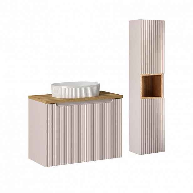 Petits-meubles KOUPELNOVÝ NÁBYTEK 80cm Riva 2er-Set Kašmír