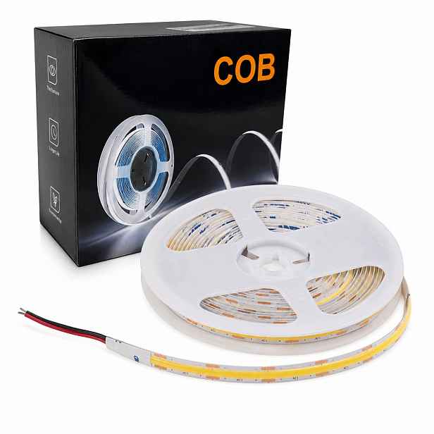 Led pásek Cob 12V 3000K bílý teplý 5 m 320 Led/m 5 m Silný Jas 5530 Lm!
