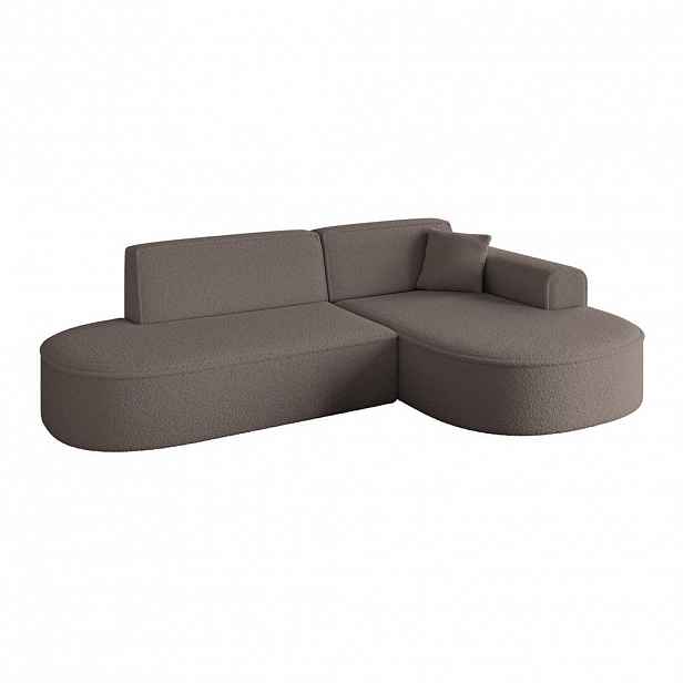 ALTDECOR ROHOVÁ SEDACÍ SOUPRAVA s otomanem vpravo MARI-L1 – 243 x 171 x 79 cm, hnědá buklé