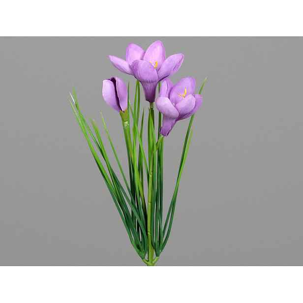 Umělá květina Krokus 30 cm, fialová