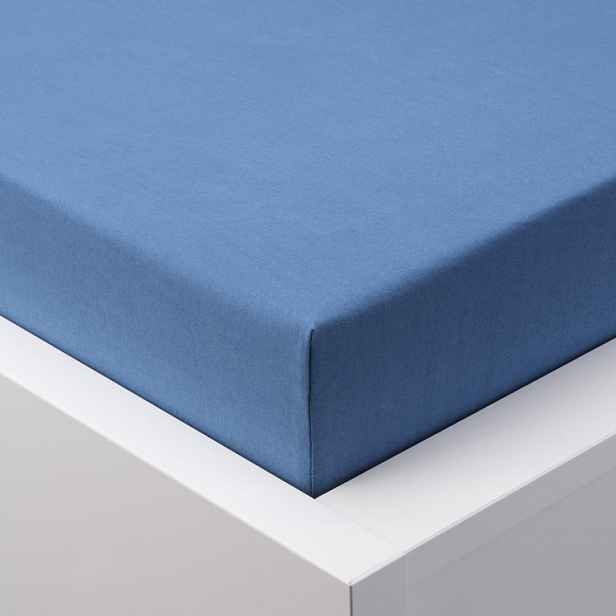 Hermann Cotton Napínací prostěradlo jersey EXCLUSIVE královsky modré 180 x 200 cm
