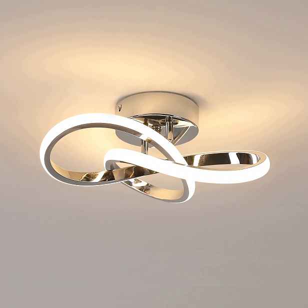 Stropní svítidlo plafon chrom lustr Led moderní do obývacího pokoje 3000K 30W