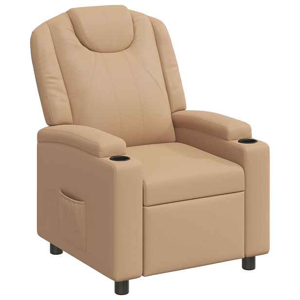 vidaXL Polohovací křeslo Cappuccino 75 x 95 x 106 cm Textil