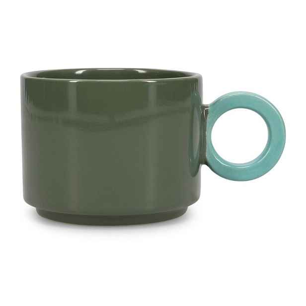 Zelený kameninový hrnek 280 ml Lou – ONA