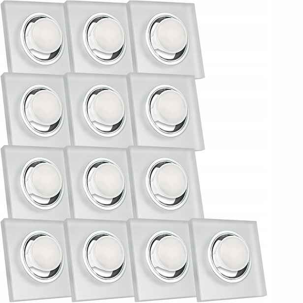 13X Skleněná Zapuštěná Lampička Velmi Silné Sklo 3W Led Žárovka