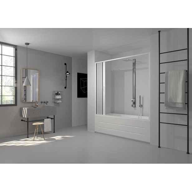Forte Vanová zástěna FLEX - VASCA MARTE NEW — Rozměr A - 140 - 170, Rozměr C - 150, Typ otevírání - Zavírání na stranu