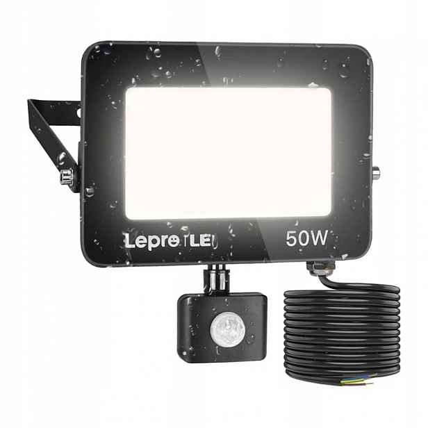 Led reflektor Lepro 340006-DW-EU 50W 5000K IP65 s pohybovým senzorem