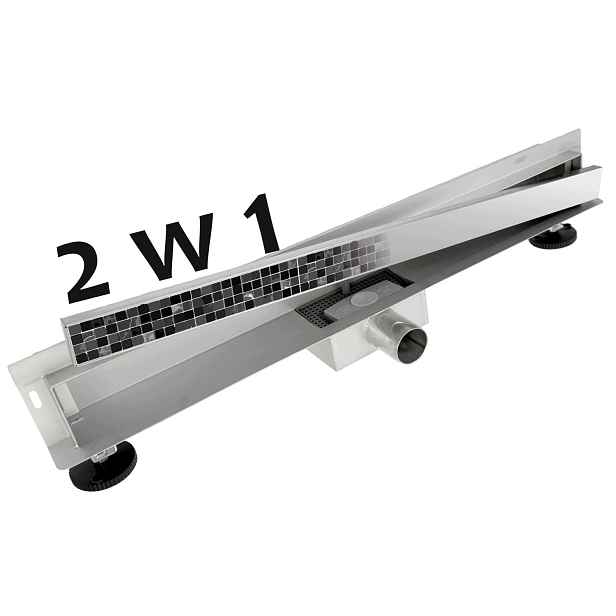 Lineární Odtok Nástěnný Odtok 100 CM 2v1 Pod Dlažbu Bw-tech