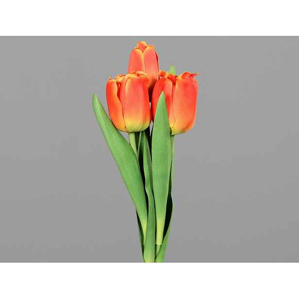 Umělá květina Svazek tulipánů 30 cm, oranžová