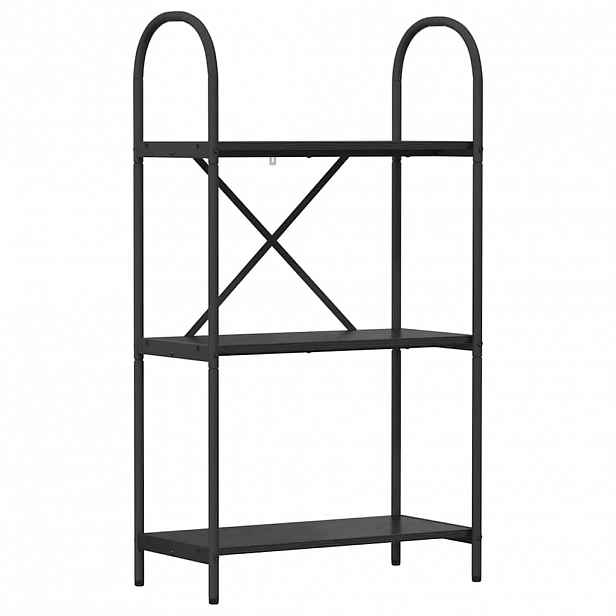 vidaXL Knihovna 3 úrovní 60 x 30 x 109 cm Kompozitní dřevo Černý dub