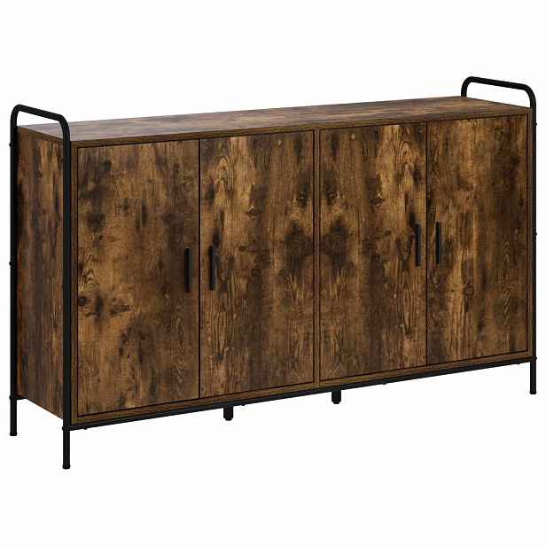 vidaXL Servírovací skříň Kouřový dub 97 x 33 x 81 cm Kompozitní dřevo