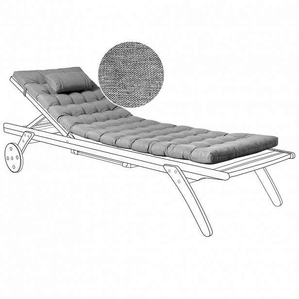 Beliani POLSTROVÁNÍ na lehátko Šedé melírované 56/189 cm Cesana Premium