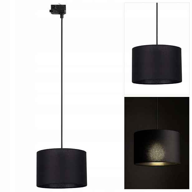Černé kolejnicové osvětlení Tracer měkké světlo do obývacího pokoje Tk Lighting