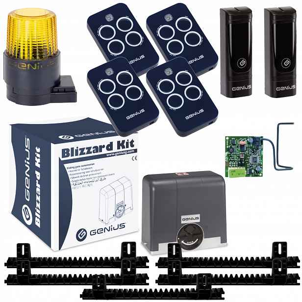 Genius Blizzard 400 Lampa Guard 24V Lišta dálkové ovládání Echo 4ks Pohon pro bránu