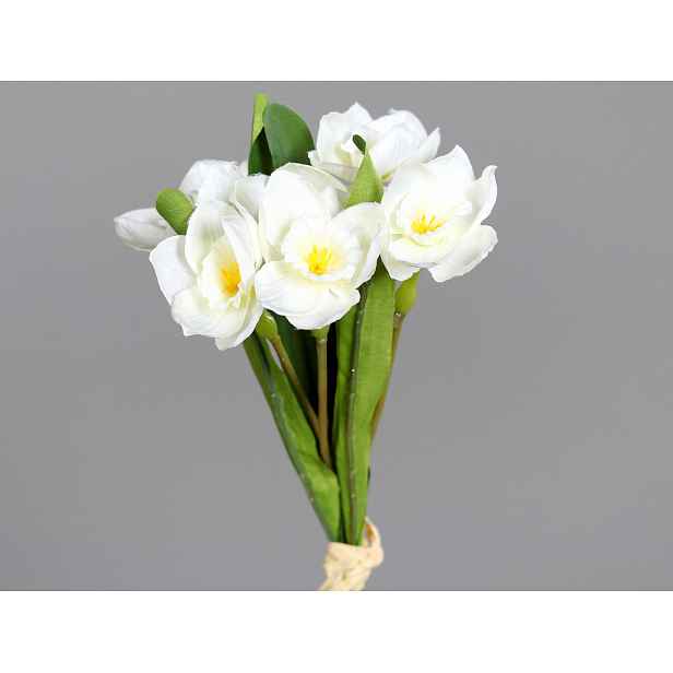 Umělá květina Svazek narcisů 32 cm, krémová