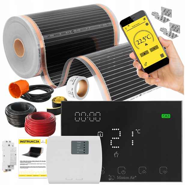 Set Fólie Vyhřívací Podložka Infračervená 160W 28m²