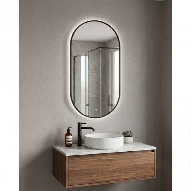 Amirro AMBIENTE OVAL zrcadlo 50x100 cm černá 412-849
