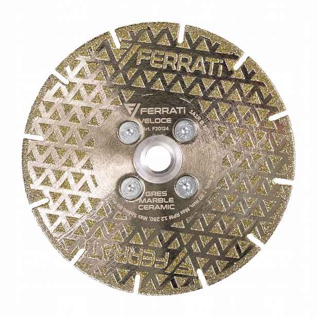 Diamantový kotouč Ferrati Veloce 125 mm M14F pro řezání keramiky a kamene