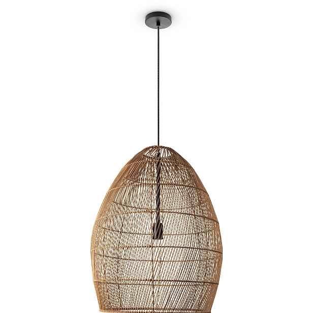 Závěsná lampa Paco Home Vihma L ratanová přírodní E27 52 cm boho