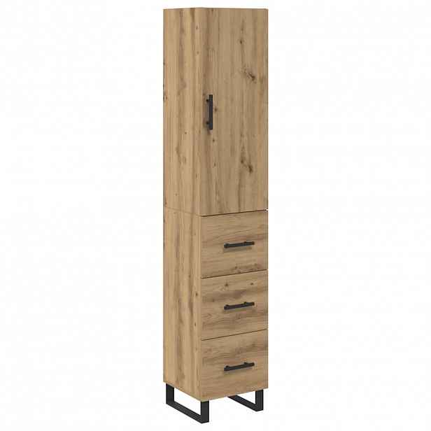 vidaXL Vysoký bufet Artisanový dub 34,5 x 34 x 180 cm Kompozitní dřevo