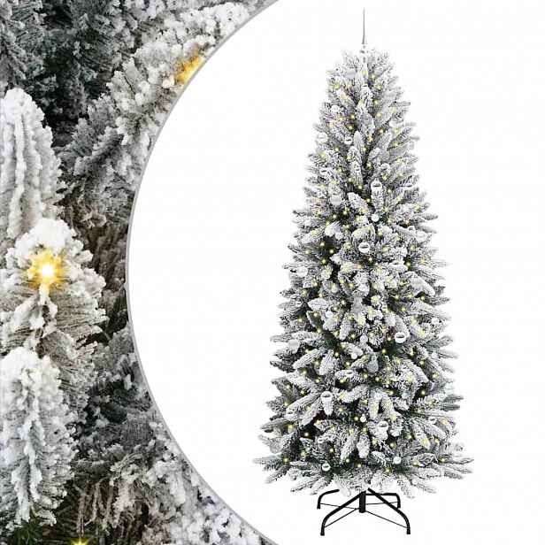 vidaXL Umělý vánoční stromeček Bílá 240 cm PVC, plast, ocel a PE