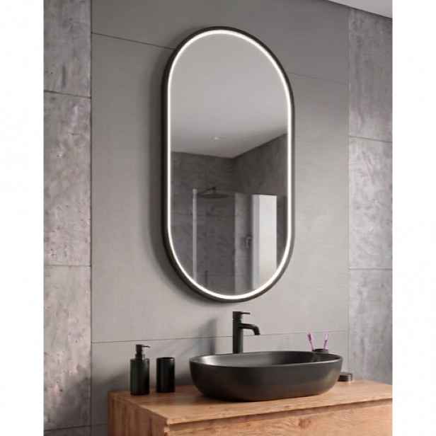 Amirro VERONA OVAL zrcadlo 50x100 cm černá 412-665