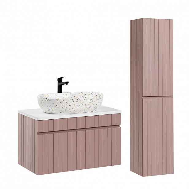 Petits-meubles KOUPELNOVÝ NÁBYTEK 80.4cm Zelie 2er-Set Rose