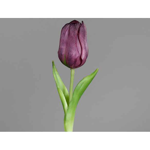 Umělá květina Tulipán 20 cm, fialová