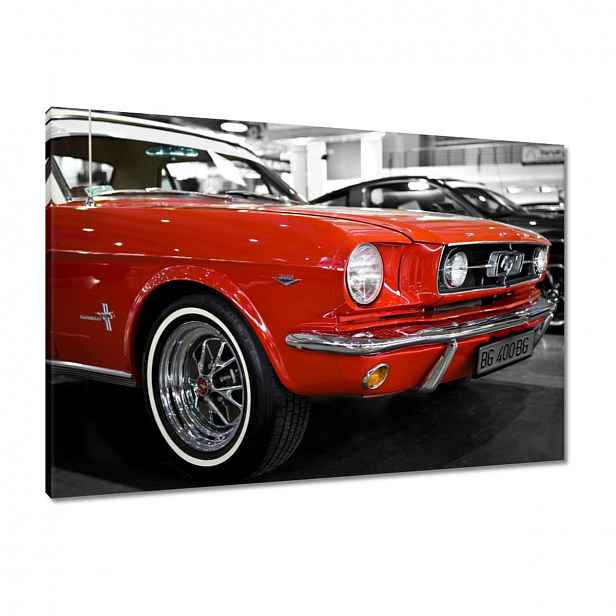 Obrazy 90x60 Červený Mustang